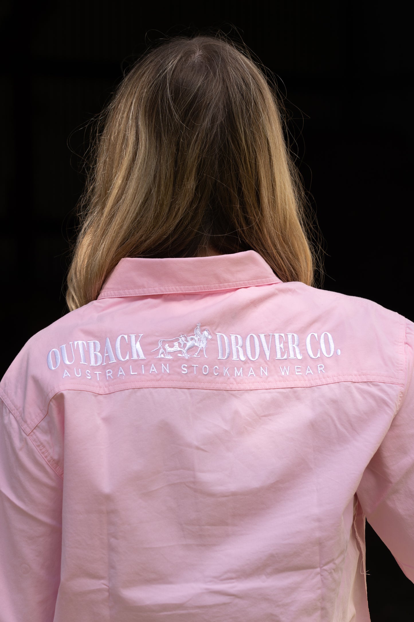 Willow 1/2 Button Ladies Workshirt - Dust Pink