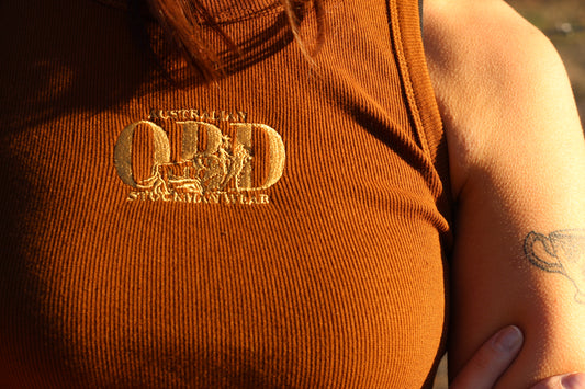 Womens Ribbed Crop Top - Bulldust