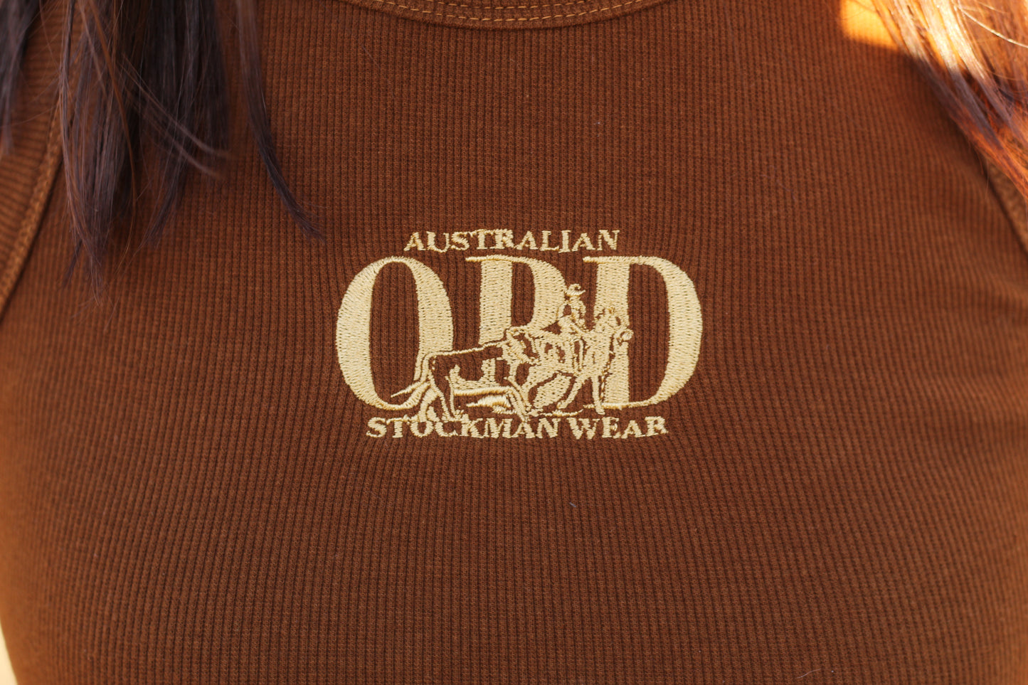 Womens Ribbed Crop Top - Bulldust