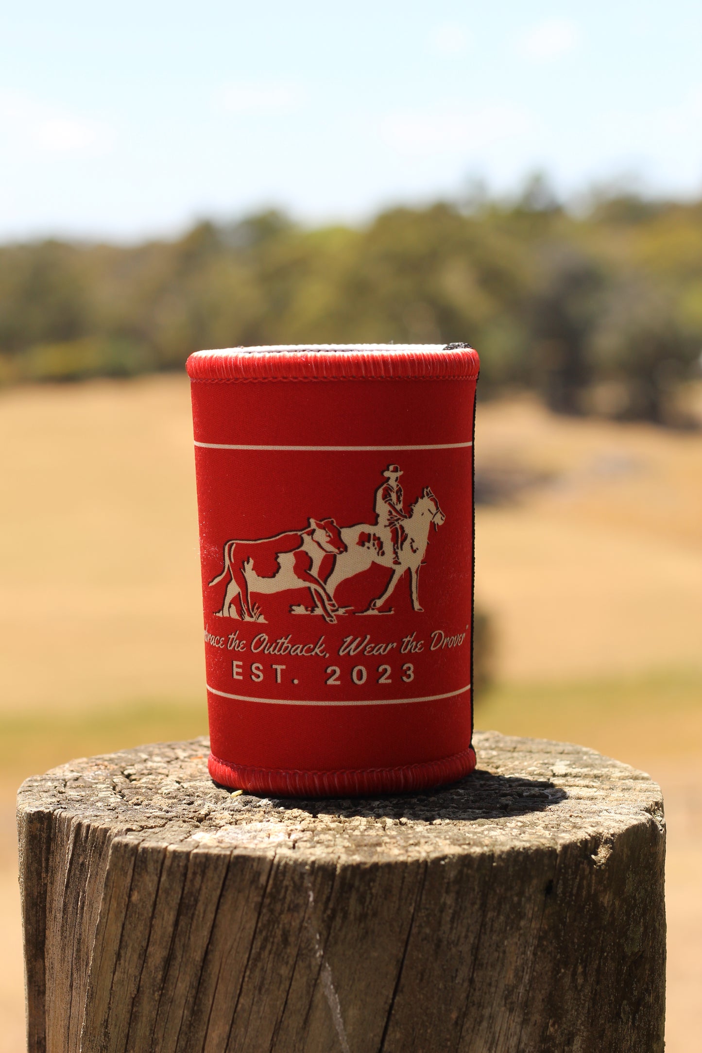 Stubby Holder Heritage Drover - Red
