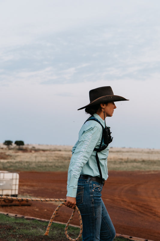 Willow Half Button Work shirt - Eucalyptus