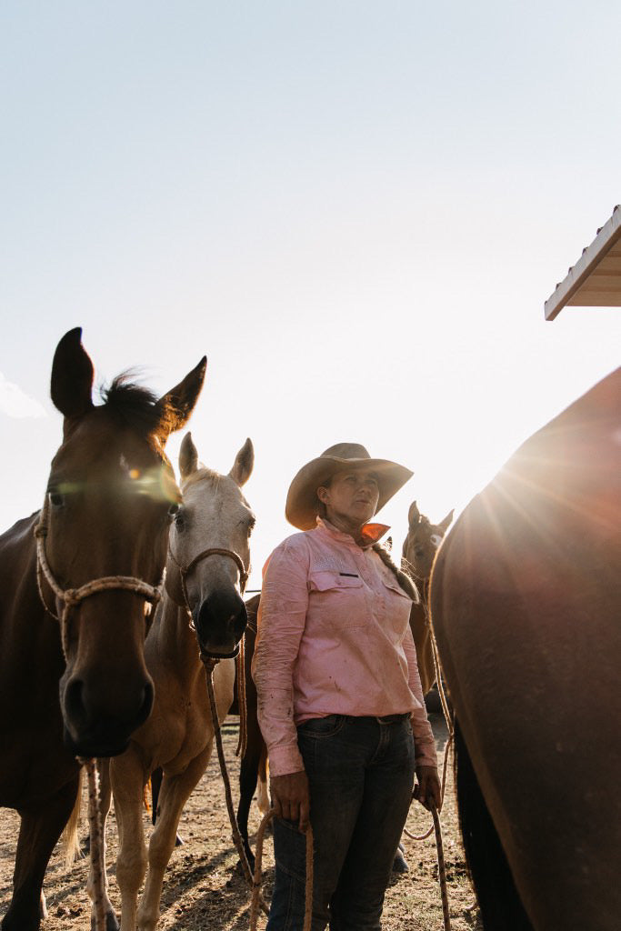 Willow 1/2 Button Ladies Workshirt - Dust Pink