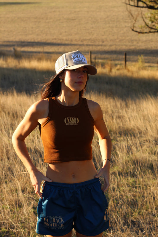 Women’s Ribbed Crop Top - Bulldust