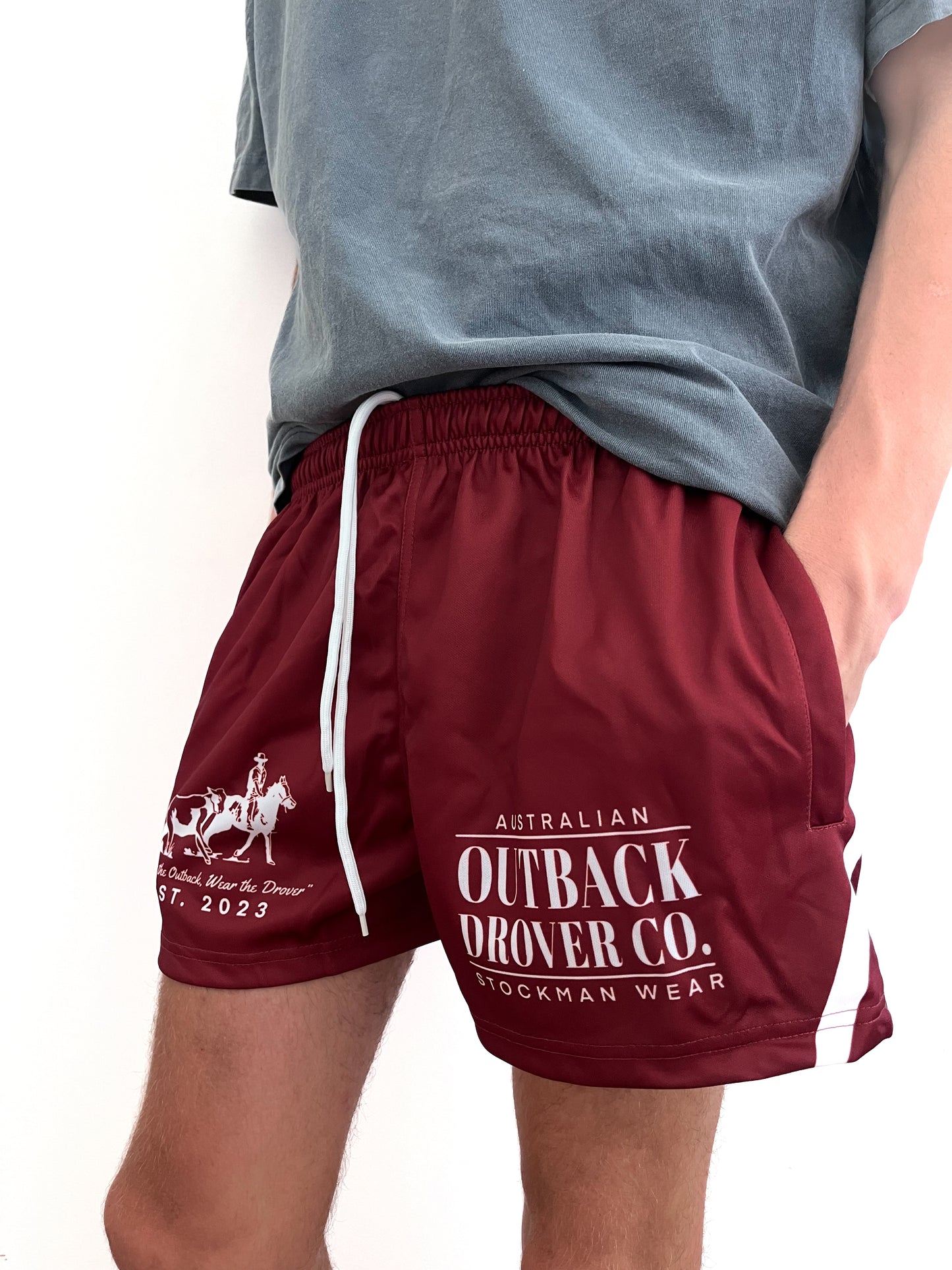 Unisex Footy Shorts - Chestnut