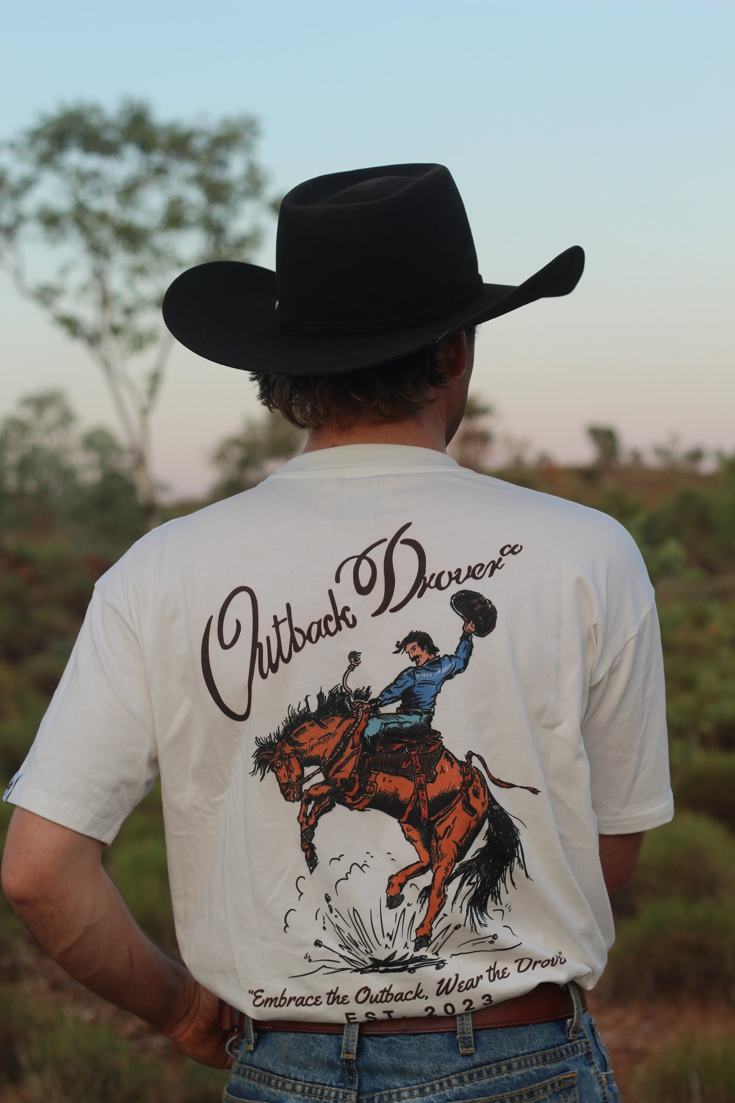 Drovers Rodeo Tee - White