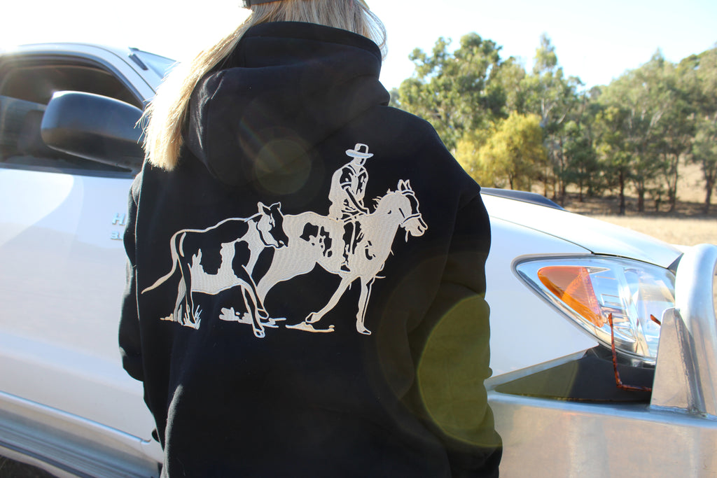 Hoodie Drover Pullover - Black